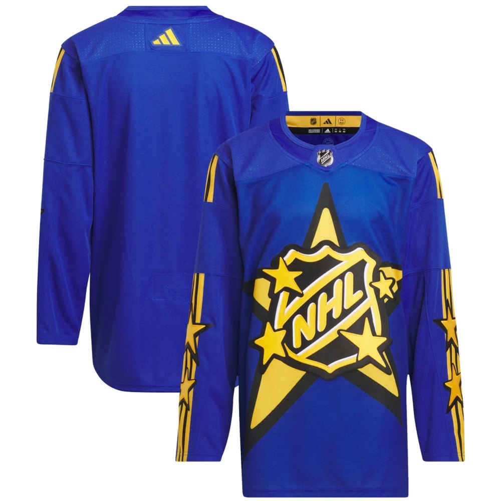 New 2024 NHL All-Star Game adidas x drew house Blue Primegreen Authentic Jersey